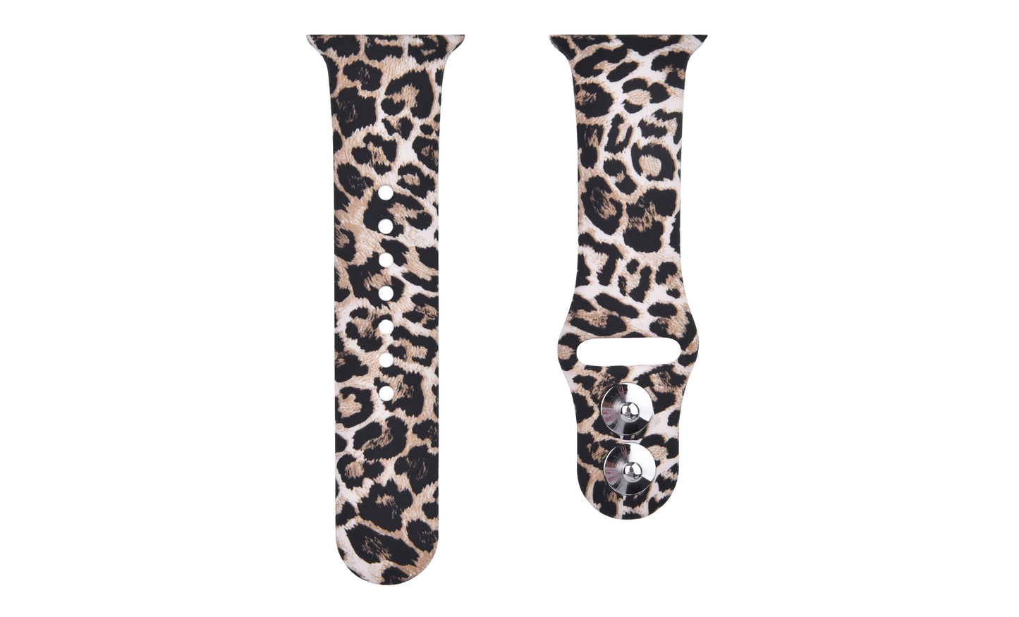 Leopard Cheetah Animal Silicone Apple Watch Band: 42/44/45mm