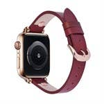 Slim Apple Watch Genuine Leather Band: LEOPARD ROSE GOLD / 38/40/41
