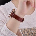 Slim Apple Watch Genuine Leather Band: LEOPARD ROSE GOLD / 38/40/41