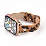 Slim Apple Watch Genuine Leather Band: LEOPARD ROSE GOLD / 38/40/41