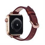 Slim Apple Watch Genuine Leather Band: LEOPARD ROSE GOLD / 38/40/41