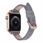 Slim Apple Watch Genuine Leather Band: LEOPARD ROSE GOLD / 38/40/41